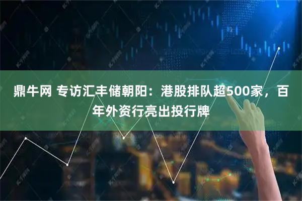 鼎牛网 专访汇丰储朝阳：港股排队超500家，百年外资行亮出投行牌